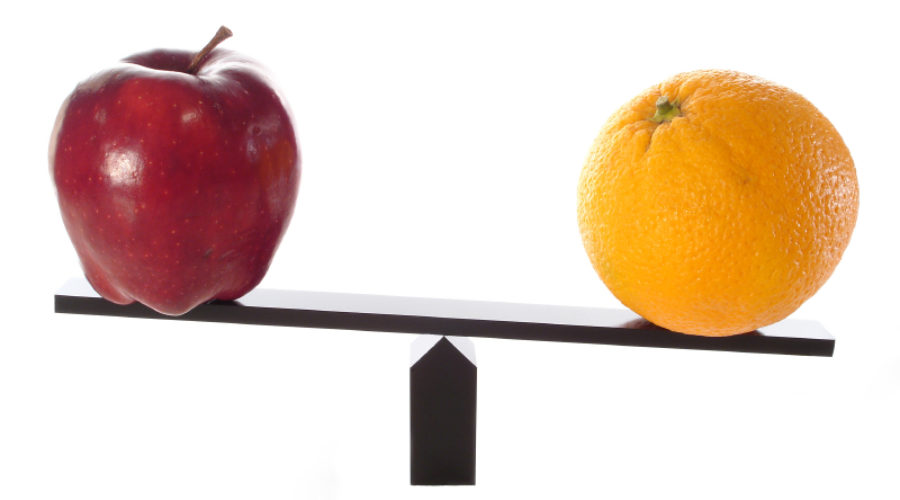 apples and oranges